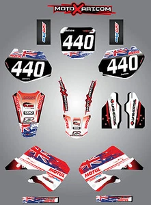 Full Custom Graphic Kit -AUSSIE PRIDE - HONDA CR 250 - 1997 1998 1999 stickers - Picture 1 of 1