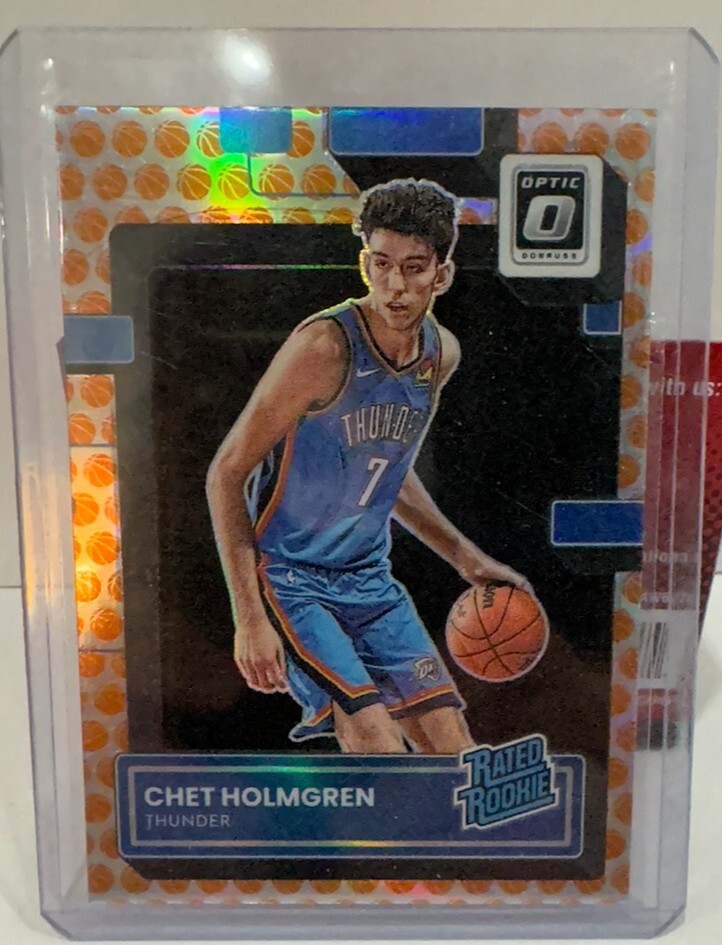 2022-23 Optic Chet Holmgren RC Basketballs Emoji Prizm SSP #208 Rated Rookie OKC