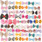 Pet Hair Accessories: 50PCS Tiny Dog Bows with Rubber Bands & Clips