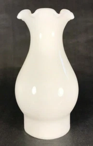 New 3" x 7" White Opal Glass Lamp Chimney With Crimp Top For #2 burners USA #939 - Picture 1 of 3