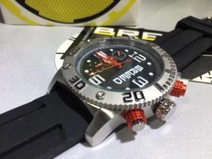 Orologio Uomo BREED Grand Prix Cronografo Quadrante Nero Silicone Nero 3901 - Foto 1 di 7