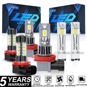 For Ford C-Max 2013-2018 LED Headlight H1 High + H11 Low Beam + H11 Fog Light 6x - Picture 1 of 16