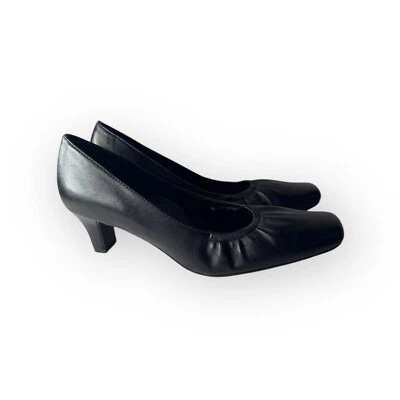 5TH AVENUE Mujer EE. UU. Cuero Negro Cómodo Arco Antideslizante Tacón Flexible 8.5 Ancho Foto 1 de 4