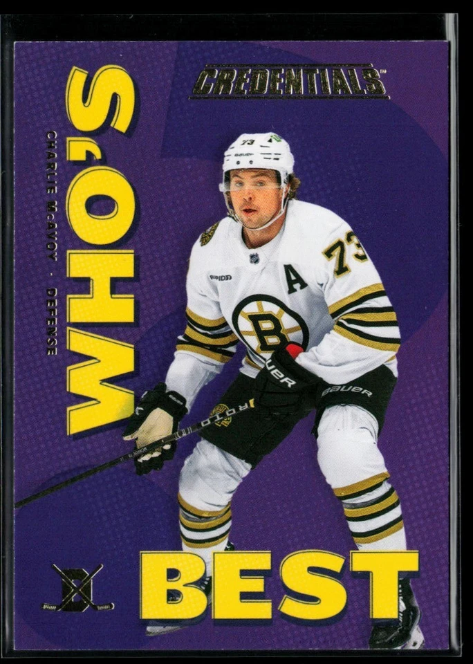 2023-24 Upper Deck Credentials Who's Best #WB-MC Charlie McAvoy - Image 1 of 2