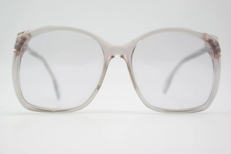 Vintage Brille Tiziano 201 Transparent Weiß Violett Silber Oval Brillengestell - Bild 1 von 4