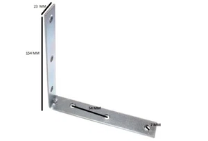 Corner Brace Angle Bracket 150mm X 25mm X 2.5mm 5mm Hole ZP Pack Of 4 - Picture 1 of 1