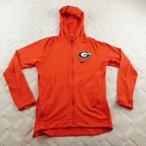 Nike Georgia Bulldogs Full Zip Hoodie Mens Medium Red Dri Fit - Picture 1 of 13