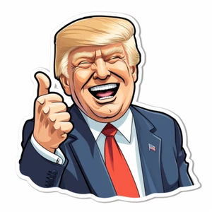 Autoaufkleber Sticker Lustiger Donald Trump Aufkleber 9X9 cm - Picture 1 of 10