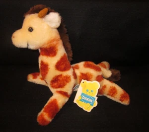 Bolsas de frijoles Dakin "Jirafa Gumbo con etiqueta" felpa suave cáscaras de nueces molidas de colección 1979 - Imagen 1 de 13