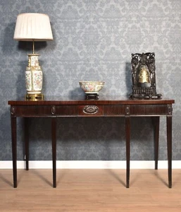 Mahogany Console Table | Fluted Legs & Central Drawer - Picture 1 of 10