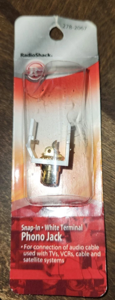 RadioShack Snap-In Jack for White RCA Plug # 278-2067