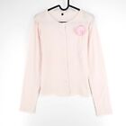 LANEROSSI Light Pink 100% Merino Wool Cardigan Size 2 - M 3 - L 4 - XL