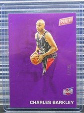 2022 Fathers Day Charles Barkley Purple #12/25 Rockets Creased Card