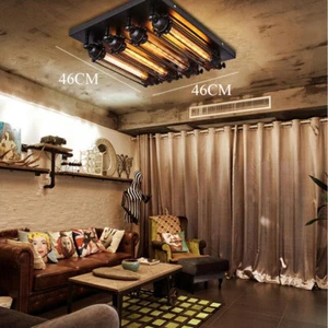Industrial Steampunk Ceiling Lamp Cage Chandelier Light Pendant Loft Fixtures US - Picture 1 of 15