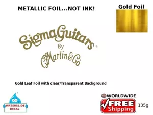 Sigma Guitars Guitar Decal logo Foil Headstock Waterslide Restoration 135g - Picture 1 of 1