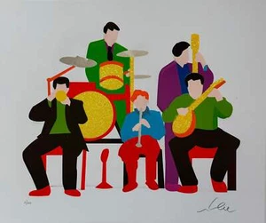 Woody's simphony Marco Lodola Opera SERIGRAFIA su Cartoncino Firmata Numerata - Foto 1 di 1