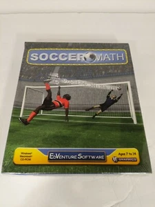 Soccer Math Windows Mac CD-ROM Game EdVenture Software Ages 7 to 14 NEW - Picture 1 of 2