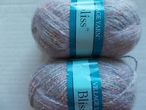 Village Yarn Bliss brushed mohair blend yarn, Misty, lot of 2 (104 yds each) - Picture 1 of 2