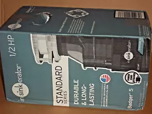 New InSinkErator Badger 5 1/2 HP Garbage Disposal With Power cord. - Picture 1 of 9