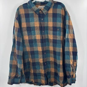 Duluth Trading Hemd Herren 3XL türkis Buffalo Karo Flanell Relaxed Fit - Bild 1 von 11