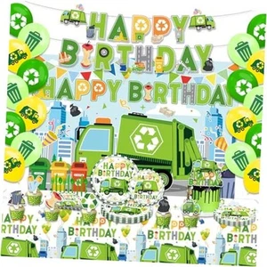 Trash Truck Birthday Decorations，Garbage Truck Birthday Decorations，Garbage  - Picture 1 of 8