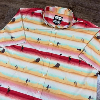 Camisa Star Wars Para Hombre 3XL Manga Corta Con Botones Mandalorian Grogu Fiesta Foto 1 de 4