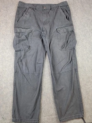 Armani Exchange Cargo Pants Mens 38 Gray Utility Pockets Drawstring Hem - Image 1 of 4