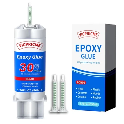 Plastic Glue, Clear Epoxy Glue Ideal for Repairing Plastic, Metal, Ceramics, ... - Image 1 of 4