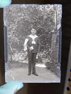 20 9 x 6.5 cm negatives (glass, film) of family (France, 1920s ?) - Photo 1/4