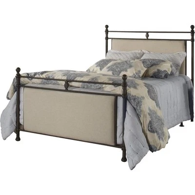 Ashley Bed - Queen - Metal Bed Rail Included in Brown - Image 1 of 4