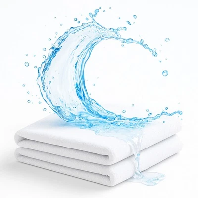 Travel Cot Mattress Protector | Waterproof 100% Cotton Terry Fitted Sheet 65x95. - Image 1 of 4