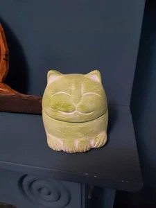 CAT TERRACOTTA TRINKET POT - Picture 1 of 8