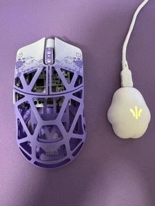 Fabulous Beasts x WLMOUSE Beast X Wireless Gaming Mouse White Purple Used - Photo 1/6