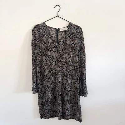 Vestido Zimmerman Marrón Floral Cuello en V Manga Campana 1/US S Foto 1 de 4