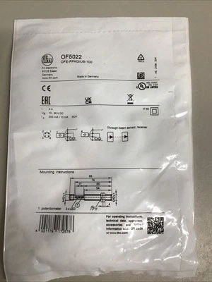 Sensor Receiver OF5022 ifm OFE-FPKG/US-100.  Ref344 - Image 1 of 3