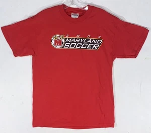 Vintage University of Maryland Fußball 2003 kurzärmliges T-Shirt Gr. M - rot - Bild 1 von 15