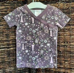 Hanna Andersson Disney 100% Organic Rapunzel Pajama Shirt Girl's 4 100 Purple - Picture 1 of 5