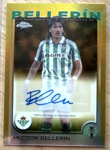 Hector Bellerin Gold Auto 20/50 2024-25 Topps Chrome UEFA Soccer (1:487 hobby) - Picture 1 of 2