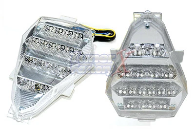 Luz trasera LED transparente integrada para Yamaha YZF R6 08 09 10 11 12 13 14 2015 2016 Foto 1 de 3