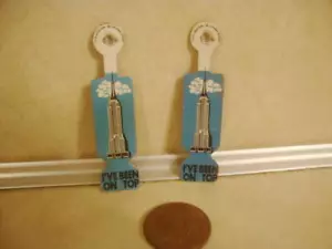 Vintage Tin FOLD OVER Souvenir I've Been to the TOP EMPIRE STATE BUILDING Pin! - Picture 1 of 3