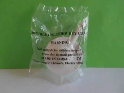 Tupperware Schlüsselanhänger Miniatur Double Colander Sieb weiß NEU OVP - Bild 1 von 2