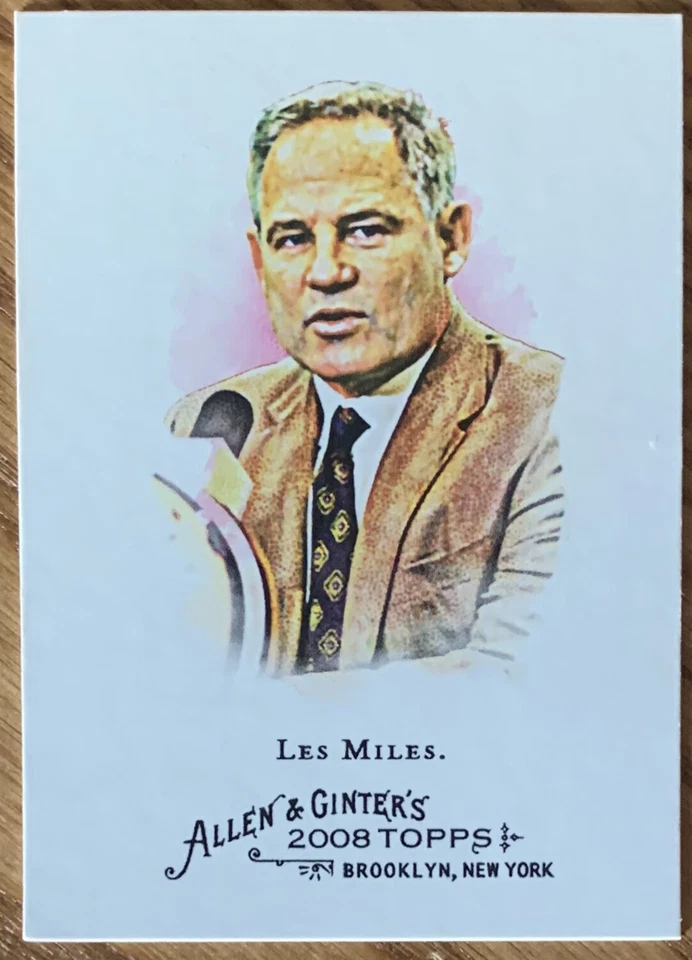 LES MILES, RARE 2008 TOPPS "ALLEN & GINTER" CARD, LEGENDARY COACH IN THE NEWS ! - Image 1 of 1