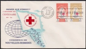 NEW HEBRIDES FRENCH 1963 Red Cross FDC...stamps cat £40 used................B713 - Picture 1 of 1