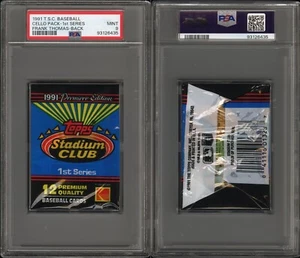 1991 Stadium Club Baseball Cello Pack Frank Thomas On Back PSA 9 MINT 93126435 - Picture 1 of 3