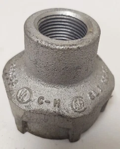 🔥NEW REC52 Crouse-Hinds (3/4" x 1-1/2") Iron Conduit Bell Reducer Bushing - Picture 1 of 3