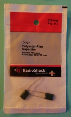 ¡NUEVO! Condensadores de película de poliéster RadioShack .047uF 2721068 *ENVÍO GRATUITO* Foto 1 de 3