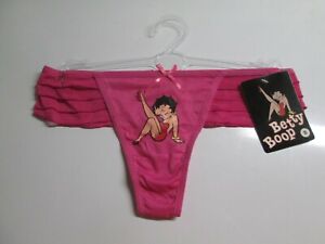 Betty Boop Pink thong Ladies Underwear Size Small New with Tags