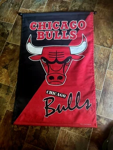 Vintage 1995 Chicago Bulls Cloth Banner POSTER Basketball NBA 27" x 42" - Picture 1 of 7