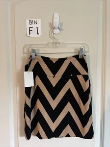 SOF Brown Black Chevron Skirt junior’s size L - Picture 1 of 3