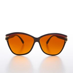 Chunky Black and Red Frame Women's Deadstock Sunglass - Margot - Picture 1 of 3